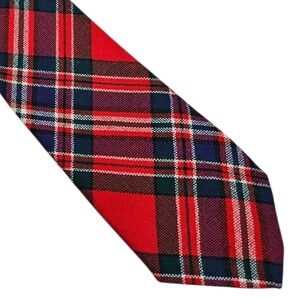 Macfarlane Scotland Woven Wool Tie Plaid Tartan Necktie Made in Scotland‎